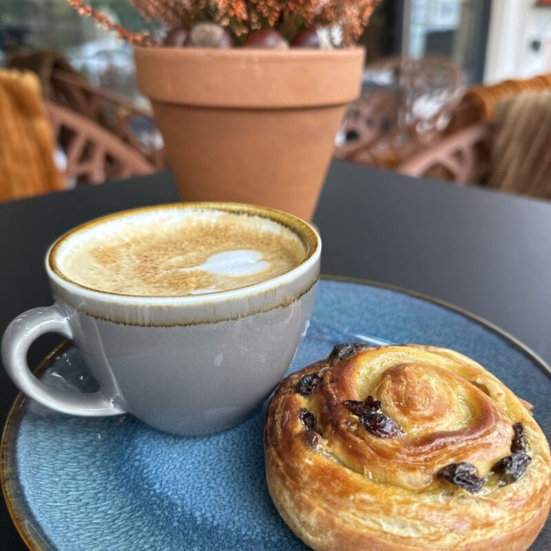 best coffee in Northampton main image - Coffee & a raisin swirl