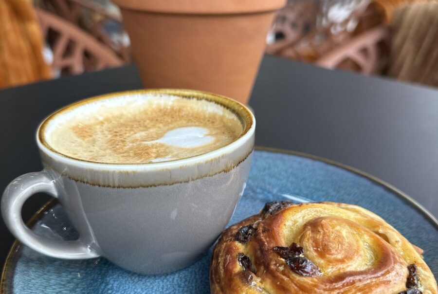 best coffee in Northampton main image - Coffee & a raisin swirl