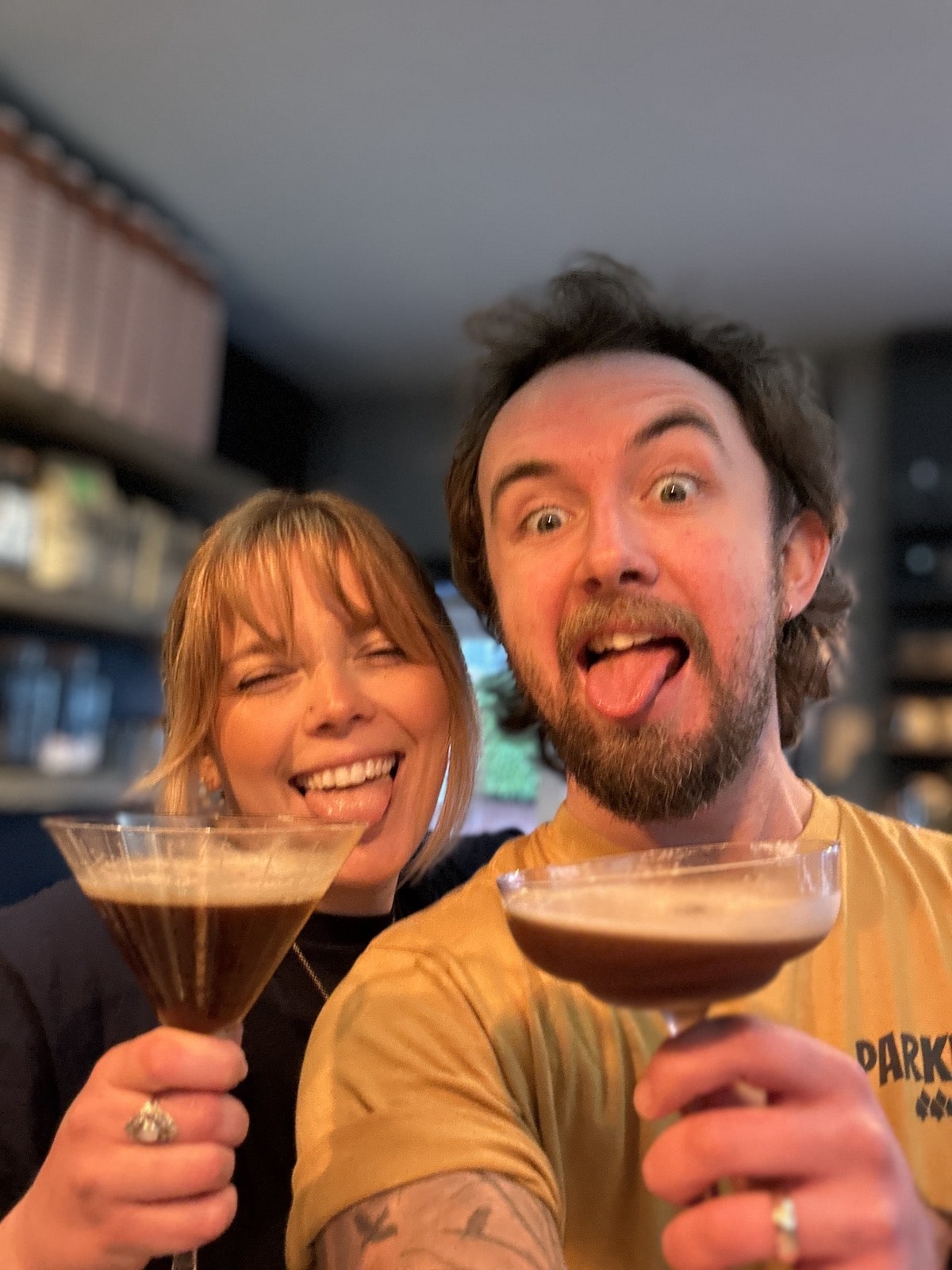 two people with espresso martini's